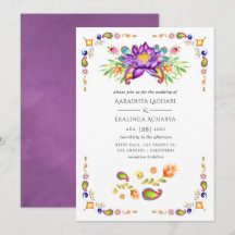 Trendige florale Paisley-Indische Hochzeit