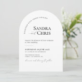 trendige formelle Schwarz-Weiß-Einladung Einladung (Stehend Vorderseite)