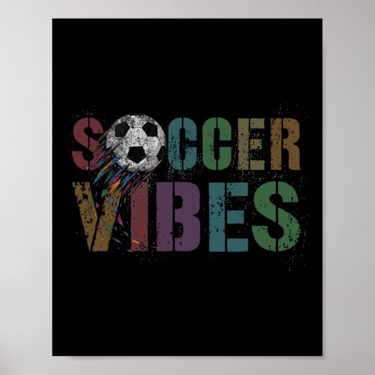 Trendige Fußball-Vibes Coaching Frauen Torwart Kin Poster (Vorne)