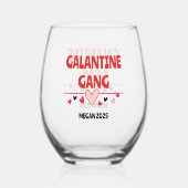 Trendige Galentine's Day Wine Glass Decals for Bes Weinglas Ohne Stiel (Vorderseite)