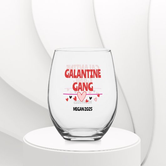 Trendige Galentine's Day Wine Glass Decals for Bes Weinglas Ohne Stiel