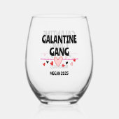 Trendige Galentine's Day Wine Glass Decals for Bes Weinglas Ohne Stiel (Vorderseite)