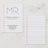 Trendige, geflochtene vertikale Visitenkarte aus P (Vorne/Hinten)