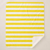 Trendige gelbe Streifen mit eigener Vorlage Sherpadecke (Vorderseite)