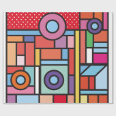 Trendige geometrische Elemente prägen das Design. Geschenkpapier (Flach)