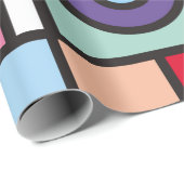 Trendige geometrische Elemente prägen das Design. Geschenkpapier (Rolleneckpunkt)