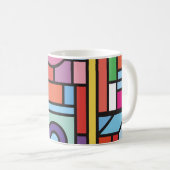 Trendige geometrische Elemente prägen das Design.  Kaffeetasse (VorderseiteRechts)