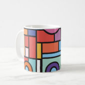 Trendige geometrische Elemente prägen das Design.  Kaffeetasse (Vorderseite Links)