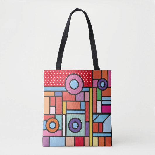 Trendige geometrische Elemente prägen das Design. Tasche (Vorderseite)