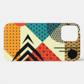 Trendige geometrische Elemente, Retrostil. Case-Mate iPhone Hülle (Rückseite (Horizontal))