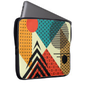 Trendige geometrische Elemente, Retrostil. Laptopschutzhülle (Vorne Rechts)