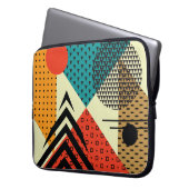 Trendige geometrische Elemente, Retrostil. Laptopschutzhülle (Vorderseite Links)