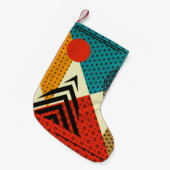 Trendige geometrische Elemente. Retrostil, PA Kleiner Weihnachtsstrumpf (Vorderansicht (hängend))