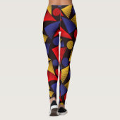 trendige gestreifte Dreiecke Leggings (Rückseite)