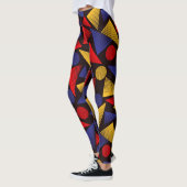 trendige gestreifte Dreiecke Leggings (Links)