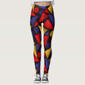 trendige gestreifte Dreiecke Leggings (Vorderseite)