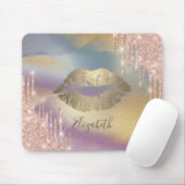Trendige Gold Glitzer Lips, farbenfroh, Glitzer Tr Mousepad (Mit Mouse)