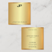 Trendige Gold-Lounge Moderne Elegante Berufliche E Quadratische Visitenkarte (Vorne/Hinten)