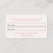 trendige Gold- und Rosatokarte Visitenkarte (Rückseite)