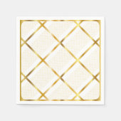 Trendige goldene geometrische Muster Golden Stylis Serviette (Vorderseite)
