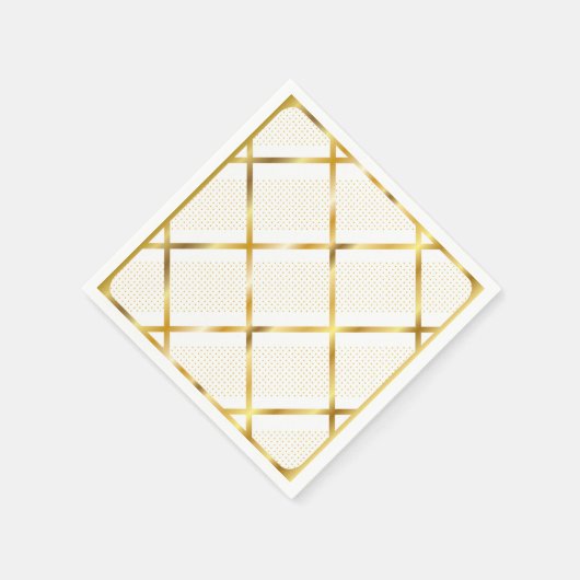 Trendige goldene geometrische Muster Golden Stylis Serviette (Ecke)