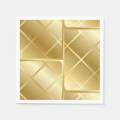 Trendige goldene geometrische Muster Golden Stylis Serviette (Vorderseite)