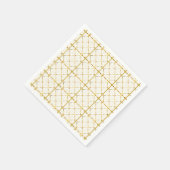 Trendige goldene geometrische Muster Golden Stylis Serviette (Ecke)
