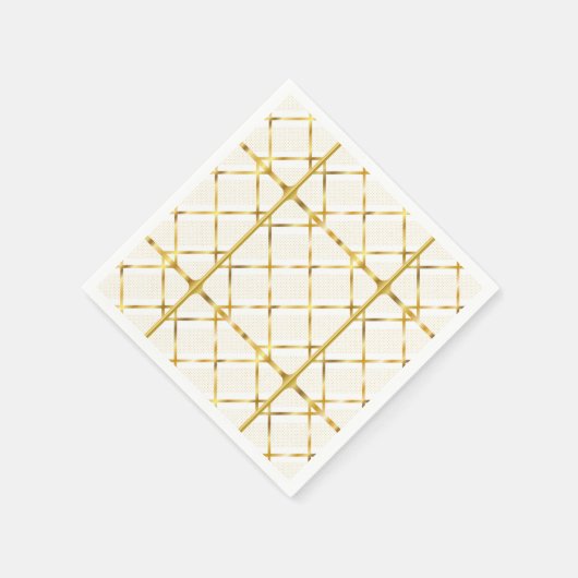 Trendige goldene geometrische Muster Golden Stylis Serviette (Ecke)