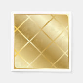 Trendige goldene geometrische Muster Golden Stylis Serviette (Vorderseite)