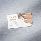 trendige Goldnägel Beauty WELLNESS-CENTER Nagelsal Magnetische Visitenkarte (Beispiel)