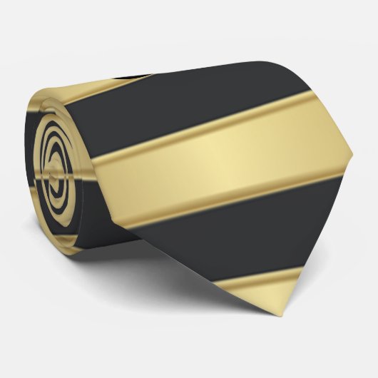 Trendige Goldstreifen, Lippen, Roter Kuss Krawatte (Gerollt)