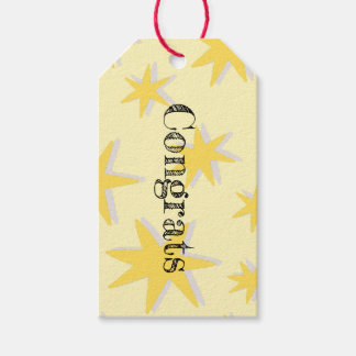 Trendige Gratulation Senfhintergrund Retro Geschenkanhänger