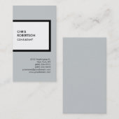 Trendige, grau-weiße, einzigartige Visitenkarte (Vorne/Hinten)