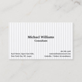 Trendige graue Streifen Geometrisches Muster Moder Visitenkarte