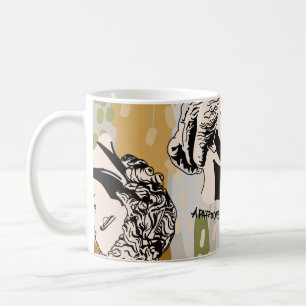 Trendige griechische Götter Art Portrait Seamless Kaffeetasse