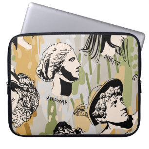 Trendige griechische Götter Art Portrait Seamless Laptopschutzhülle