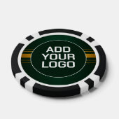 Trendige grüne Gold Luxus Leinen Textur Sammlung Pokerchips (Einzeln)