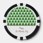 Trendige grüne Hüte Muster St. Patrick's Day Pokerchips (Vorderseite)