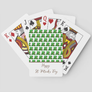 Trendige grüne Hüte Muster St. Patrick's Day Spielkarten