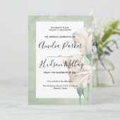 trendige Hochzeit im Grünen Einladung (Stehend Vorderseite)