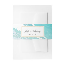 Trendige Hochzeit im Stranddekor Einladungsbanderole