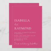 trendige Hochzeitseinladung Einladung (Vorne/Hinten)