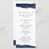 trendige Hochzeitsfeier für Marine und Rose Programm (Vorne/Hinten)