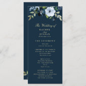 trendige Hochzeitsreise in Blau und Gold Programm (Vorne/Hinten)