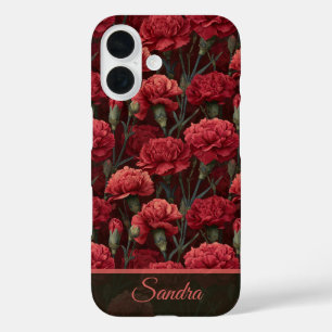 Trendige Hochzeitstag-Andenken Nelken-Blumenstrauß iPhone 16 Hülle