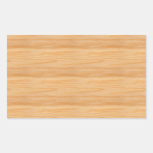 Trendige Holzleere Vorlage Elegantes Design Klassi Rechteckiger Aufkleber