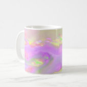 Trendige hübsche farbenfrohe abstrakte Wellen Kaffeetasse (Vorderseite Links)