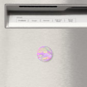 Trendige hübsche farbenfrohe abstrakte Wellen Magnet (In Situ (Geschirrspüler))