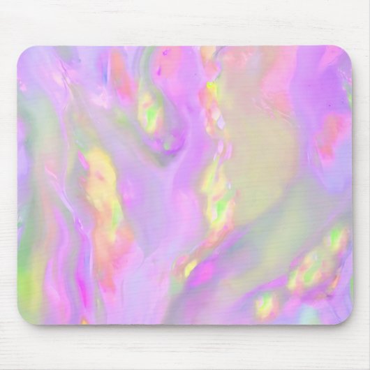 Trendige hübsche farbenfrohe abstrakte Wellen Mousepad (Vorne)