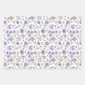 Trendige Hübsche Wildblumen Blumengarten Muster Geschenkpapier Set (Vorderseite)